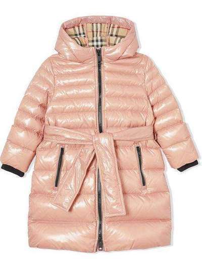 Burberry Kids пуховик с поясом 8017821