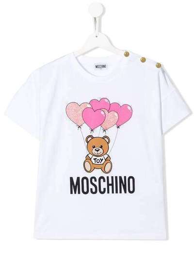 Moschino Kids футболка с принтом и логотипом HDM03BLBA00