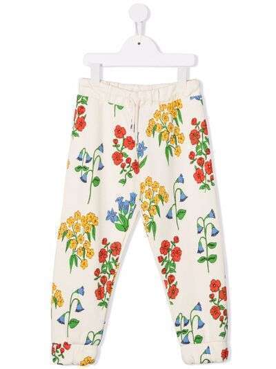Mini Rodini спортивные брюки с цветочным принтом