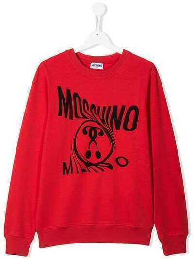 Moschino Kids свитер с логотипом HNF039LDA00