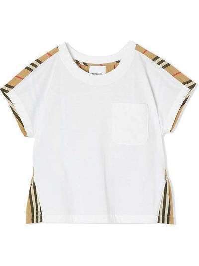 Burberry Kids футболка с отделкой Icon Stripe 8020157