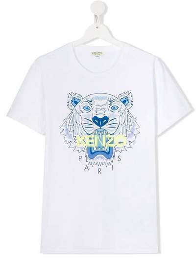 Kenzo Kids футболка с круглым вырезом и графичным принтом KQ10718T