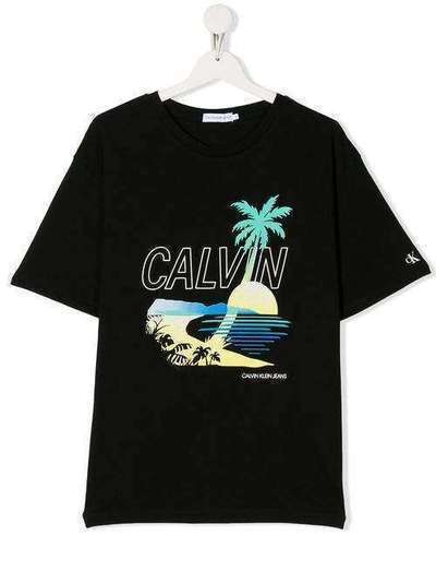 Calvin Klein Kids футболка с логотипом IB0IB00486