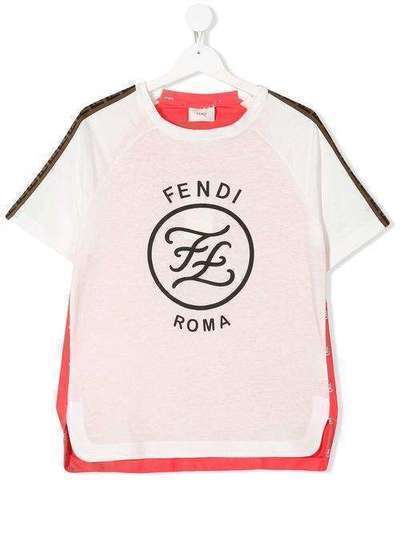 Fendi Kids футболка с логотипом JFI186AACG