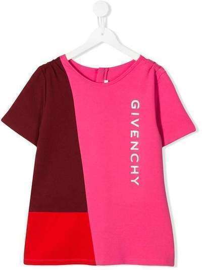 Givenchy Kids футболка в стиле колор-блок H15114S19