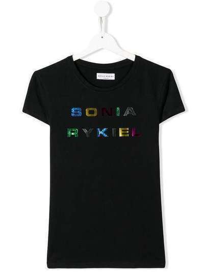 SONIA RYKIEL ENFANT футболка с вышитым логотипом 20S1TS20T