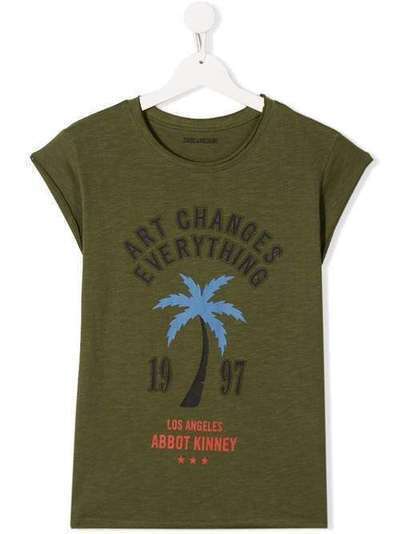 Zadig & Voltaire Kids футболка Art Changes Everything с круглым вырезом X15214653