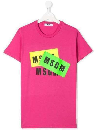 Msgm Kids футболка с логотипом 22094