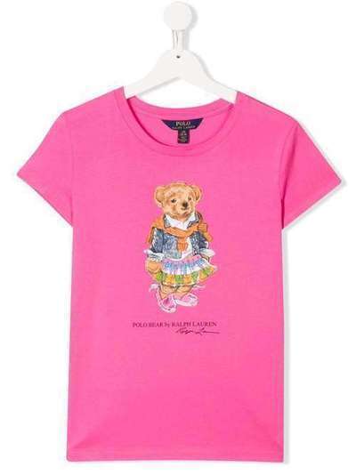 Ralph Lauren Kids футболка с принтом Madras Bear 790408001