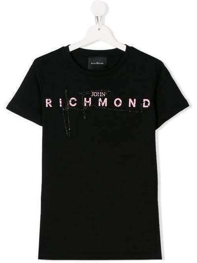John Richmond Junior футболка со стразами и логотипом RGP20198TST5W0148