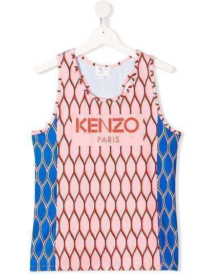 Kenzo Kids топ с геометричным принтом KQ10308