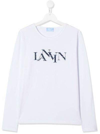 LANVIN Enfant футболка с логотипом из пайеток 4L8560LX120