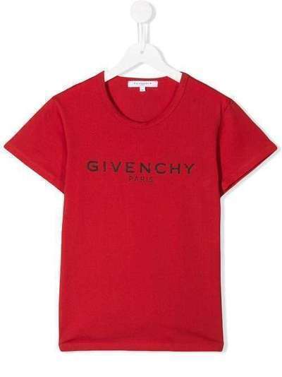 Givenchy Kids футболка с контрастным логотипом H15F87991