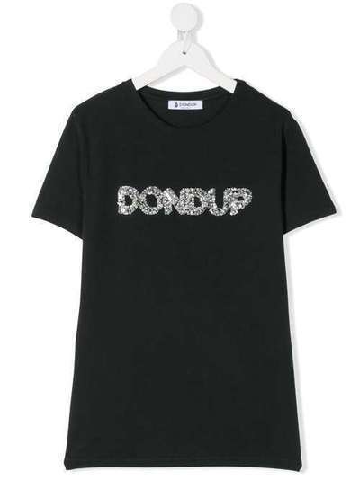 Dondup Kids футболка с декорированным логотипом YS189TZA30