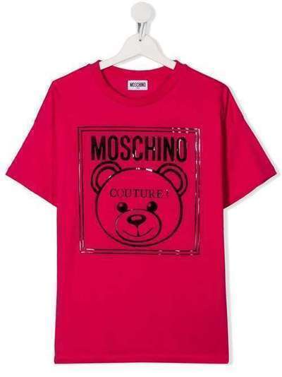 Moschino Kids футболка с логотипом HOM02PLAA01