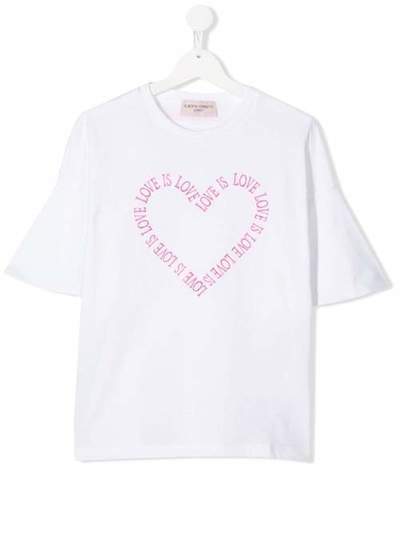 Alberta Ferretti Kids футболка с короткими рукавами и надписью 24260