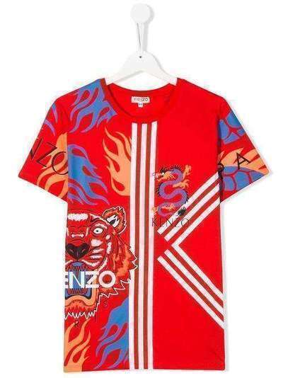 Kenzo Kids футболка с принтом Tiger KQ10578