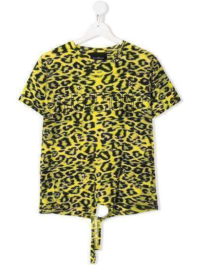 John Richmond Junior футболка с леопардовым принтом RGP20211TS