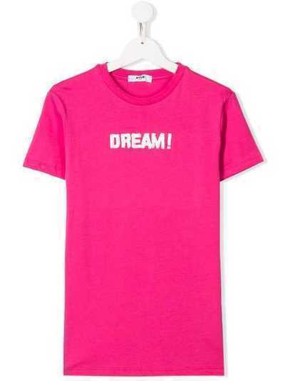 Msgm Kids футболка с надписью Dream! футболка с надписью Dream! 022104T