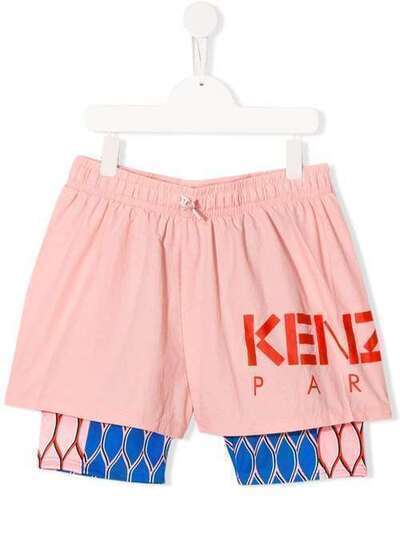Kenzo Kids многослойные шорты с логотипом KQ26078