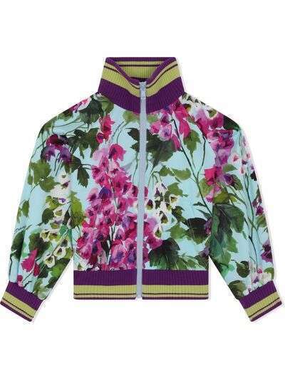 Dolce & Gabbana Kids куртка на молнии с цветочным принтом