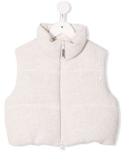 Brunello Cucinelli Kids вязаный жилет