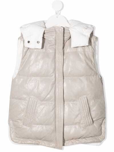 Brunello Cucinelli Kids дутый жилет