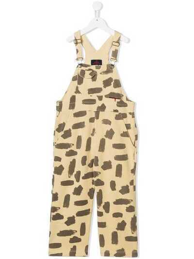 The Animals Observatory paint brush print dungarees 779