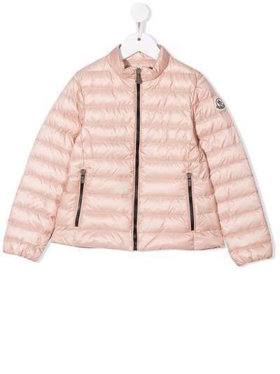 Moncler Enfant пуховик с нашивкой-логотипом