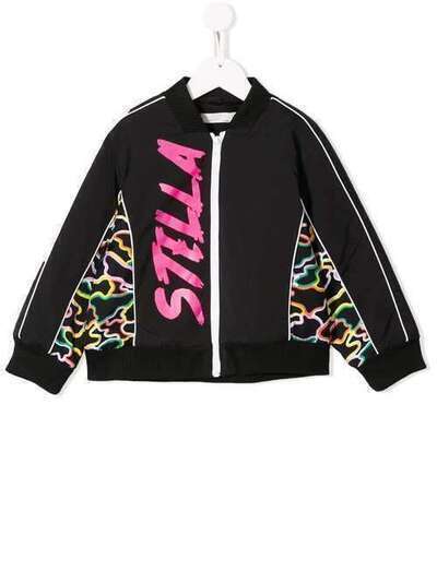 Stella McCartney Kids куртка-бомбер с логотипом 566867SNK63