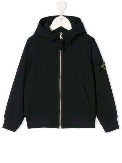 Stone Island Junior куртка с капюшоном и логотипом MO721640734