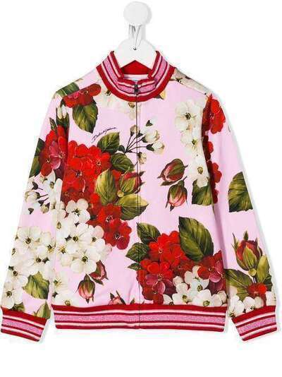 Dolce & Gabbana Kids куртка-бомбер с цветочным принтом L5JW1PHS7BW