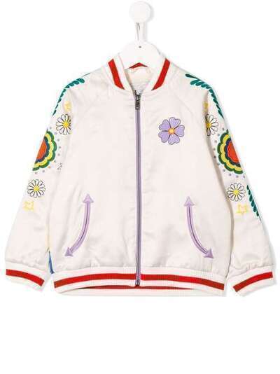 Stella McCartney Kids куртка-бомбер с вышивкой 588627SOK75