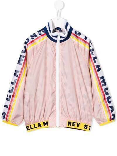 Stella McCartney Kids куртка с контрастной отделкой и логотипом 540952SMK97