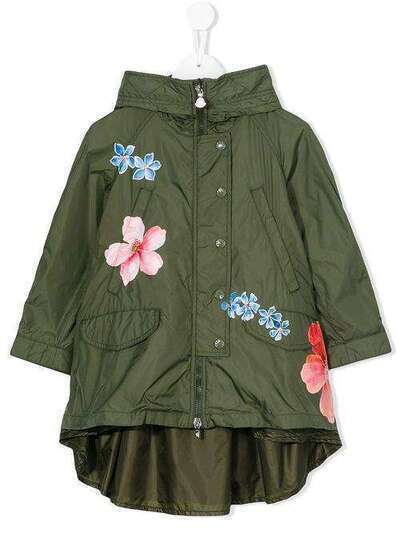 Moncler Kids куртка с цветочным принтом 491155568352