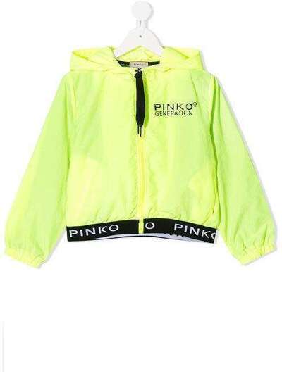 Pinko Kids непромокаемая куртка с логотипом 22676