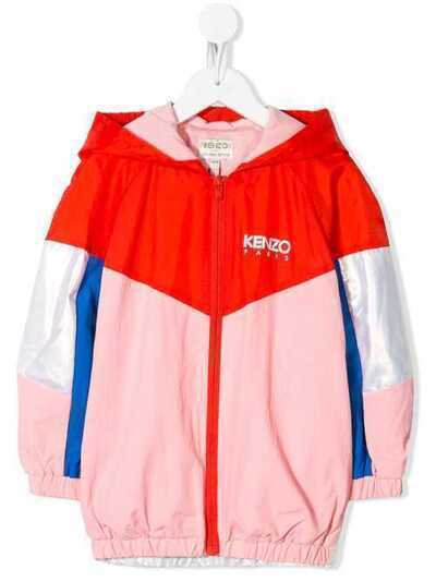 Kenzo Kids куртка в стиле колор-блок с капюшоном KQ42038
