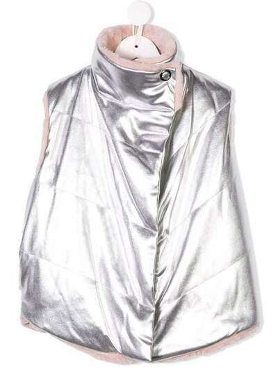 Andorine oversized metallic quilted vest ADW1809