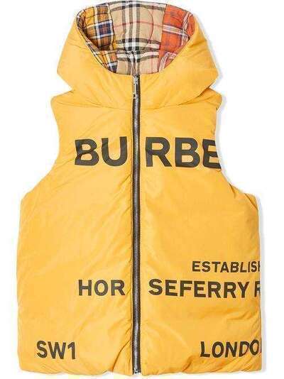 Burberry Kids двусторонний жилет с принтом Horseferry 8022602