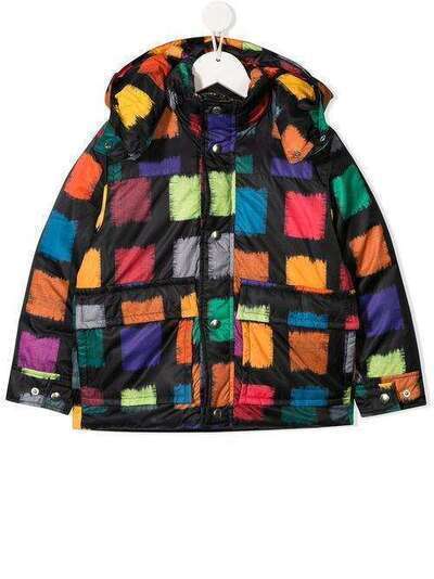 Marni Kids куртка-пуховик с геометричным принтом M002JQM00GS0M900