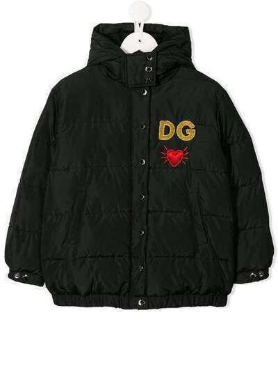 Dolce & Gabbana Kids DG heart hooded jacket L5JBIIG7TVA