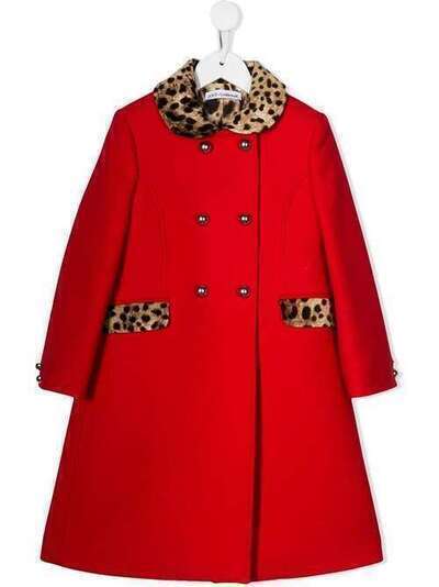 Dolce & Gabbana Kids пальто с леопардовым принтом L53C47FU2TS