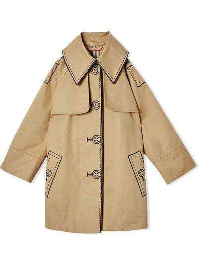Burberry Kids пальто с эффектом тромплей 8022301
