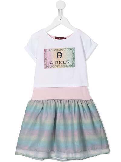 Aigner Kids платье с логотипом