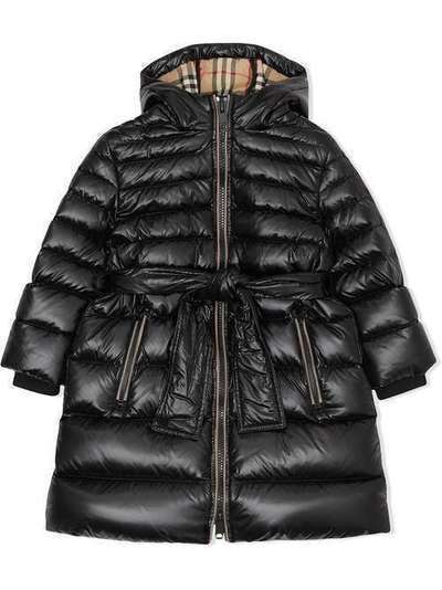 Burberry Kids пуховик с отделкой в полоску Icon Stripe 8017576