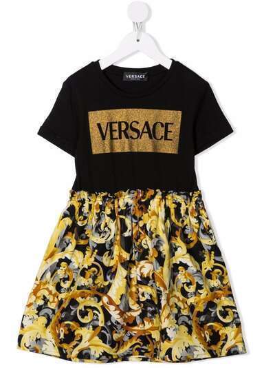 Versace Kids платье с принтом Baroccoflage