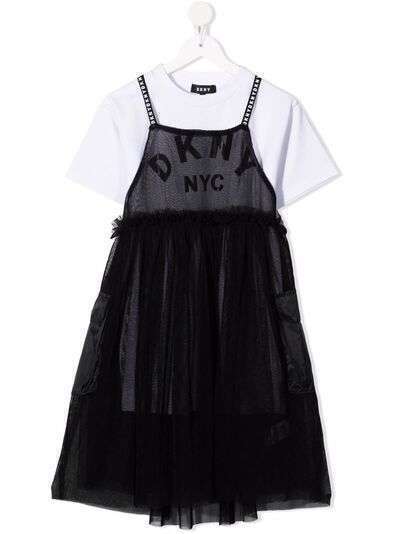 Dkny Kids платье с логотипом