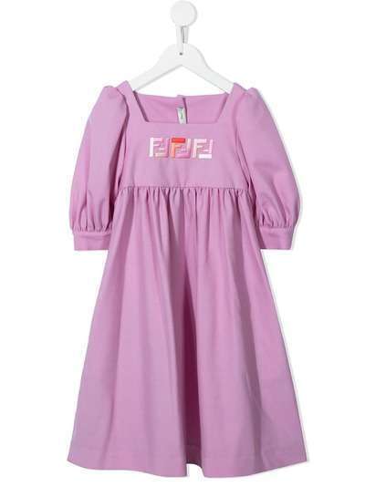Fendi Kids платье с логотипом FF