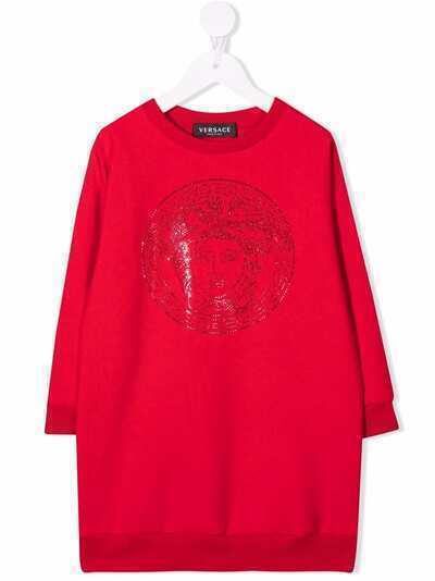 Versace Kids платье-толстовка с логотипом Medusa