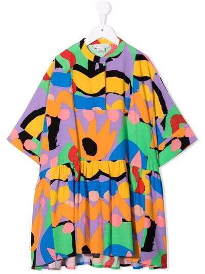 Stella McCartney Kids платье миди с графичным принтом